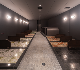 Large bedrock bath room